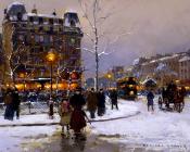 爱德华科尔特斯 - Place Pigalle in Winter